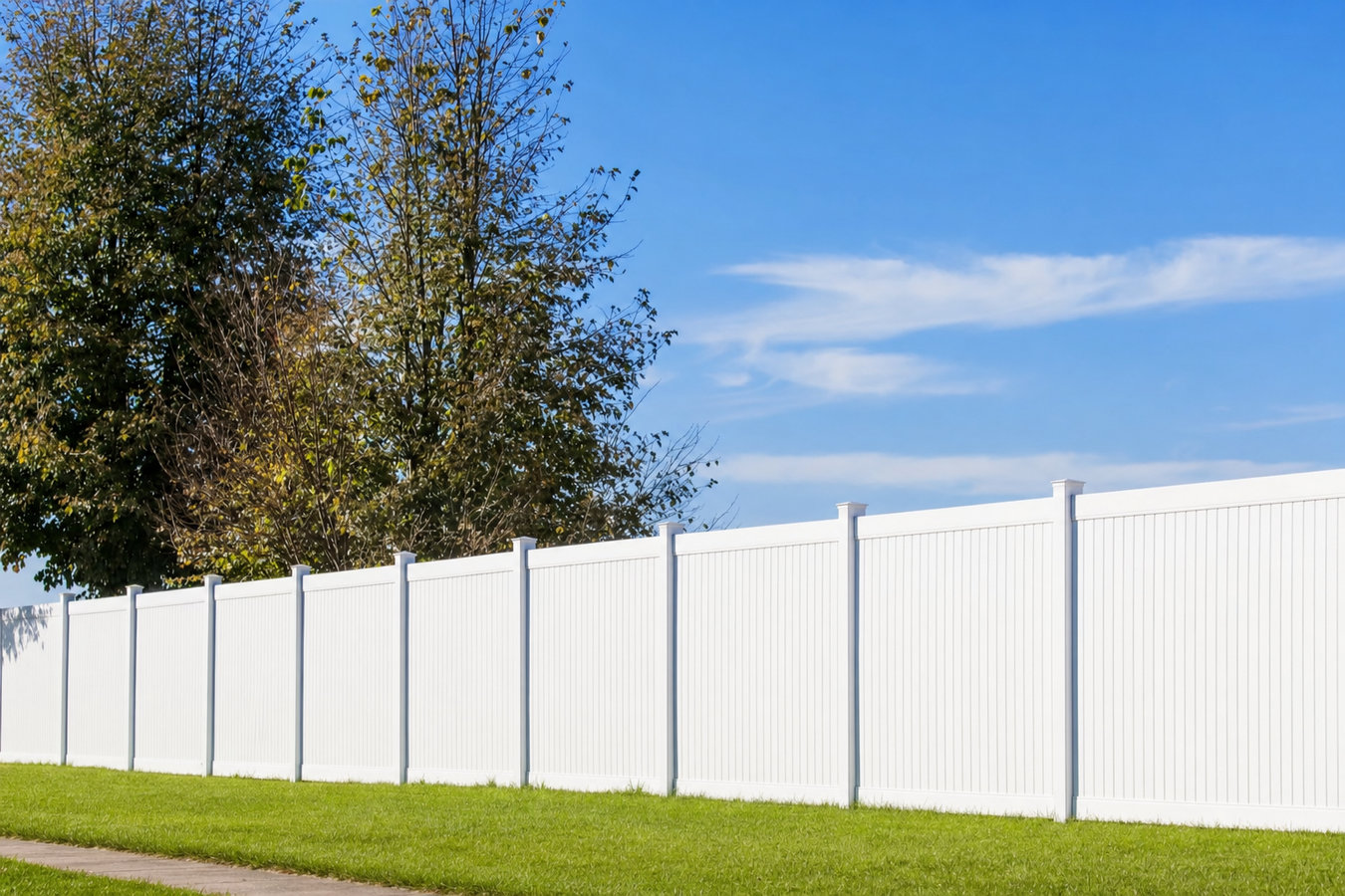 Vinyl fence installation