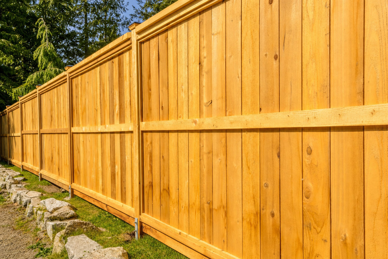 Wood and privacy fence installation
